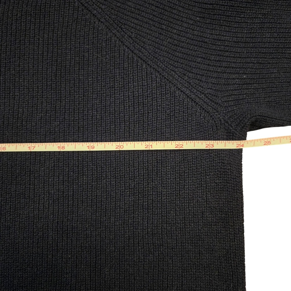 Eileen Fisher Organic Cotton Hemp Blend Crew Neck Sweater Navy Blue L Minimalist - Picture 5 of 7